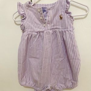 RALPH LAUREN striped romper